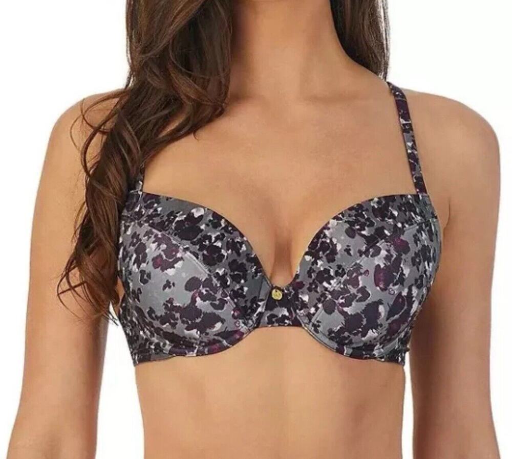 Le Mystere Safari Plunge T Shirt Bra Size 32DDD Winter Foliage Contour Underwire